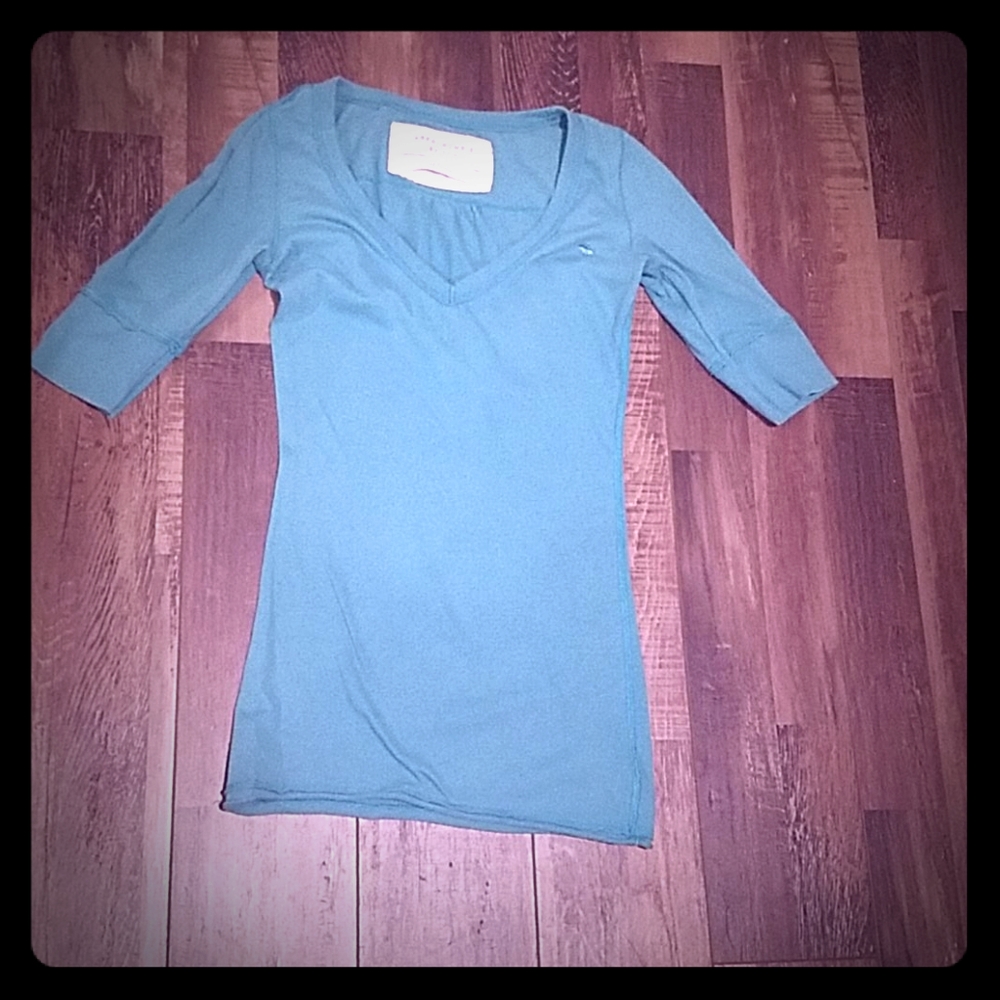 Turquoise Abercrombie and Fitch shirt